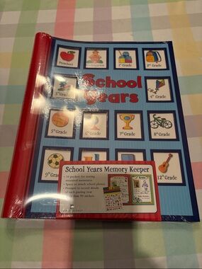 School Years Memory Keeper Photo Binder - Red & Blue